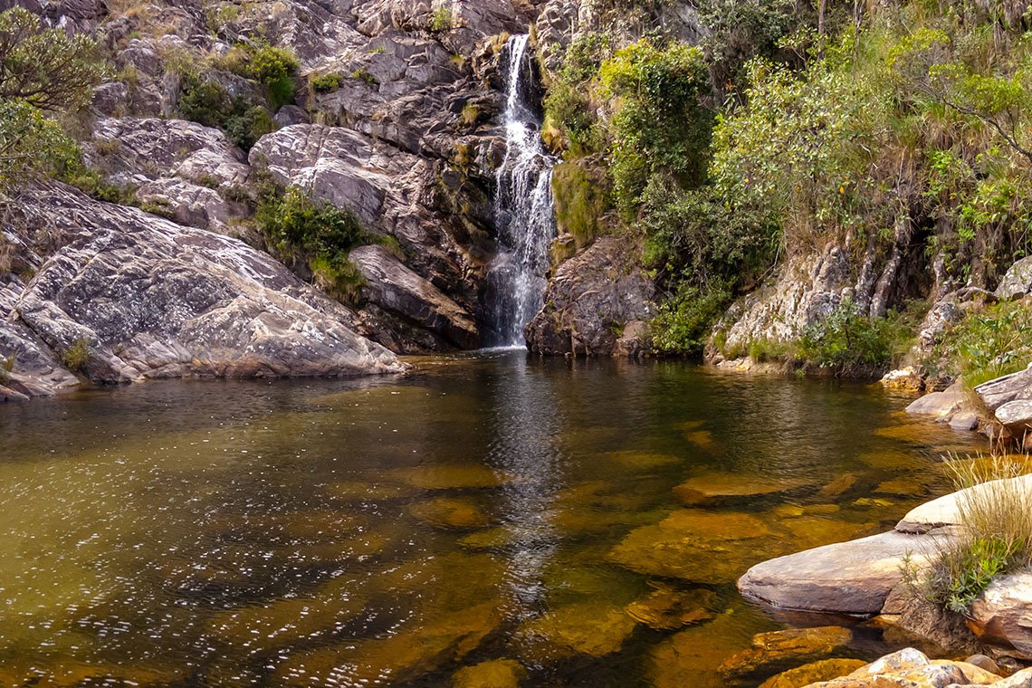 Imagem de cachoeira na Serra do Cipó