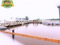 Vista parcial do lago onde você pode fazer pesca esportiva. Ao fundo o pavilhão dos mini animais para você visitar.